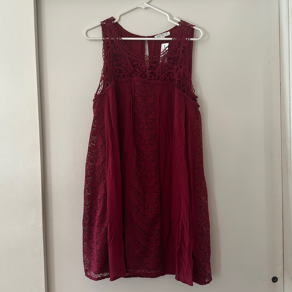LoveFire XL red boho minidress